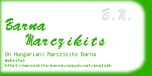 barna marczikits business card